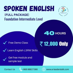 Spoken English Full package Foundation Intermediate Level